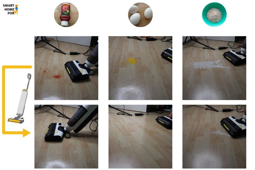 Die Reinigungsleistung des Tineco Floor One S5 Steam auf Holzboden